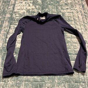 UA navy blue mock neck long sleeve cold gear size YLG